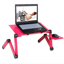 Load image into Gallery viewer, Adjustable Aluminum Laptop Desk Ergonomic Portable TV Bed Lapdesk Tray PC Table Stand Notebook Table Desk Stand With Mouse Pad